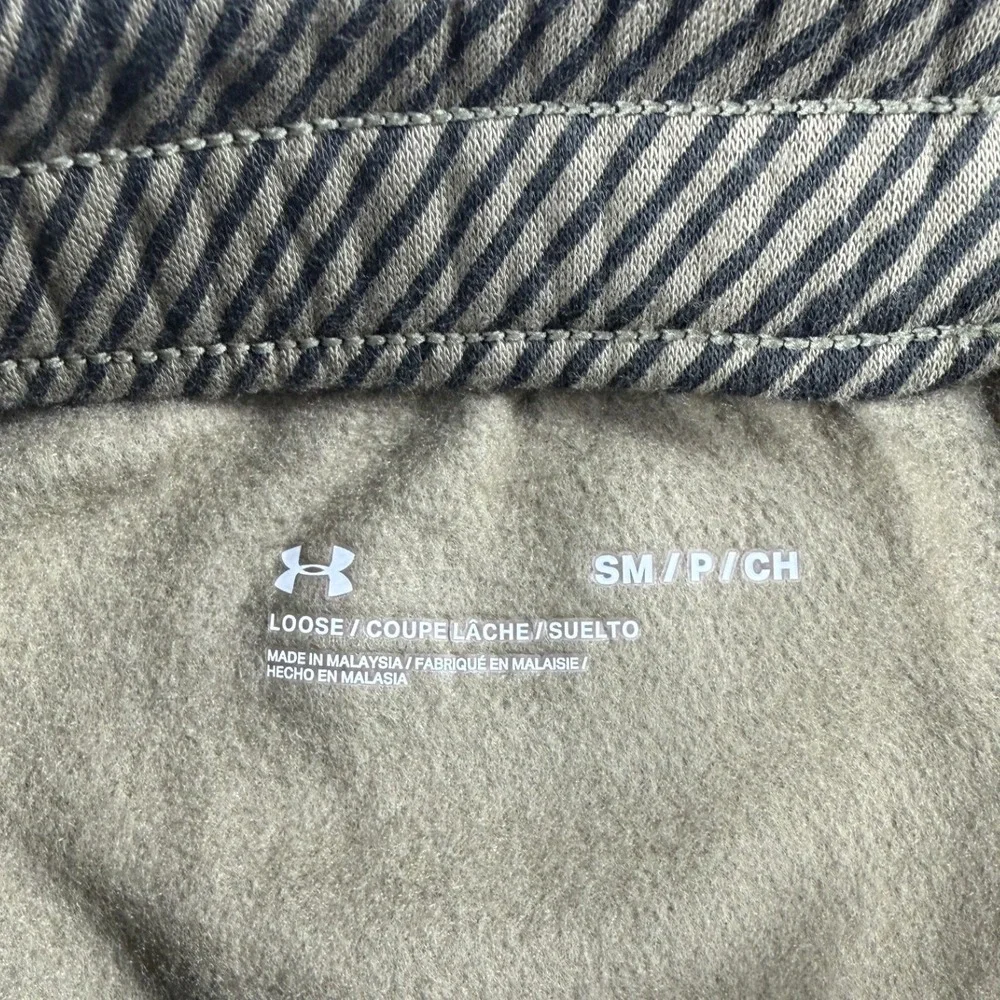 Under Armour Project Rock Print Shorts Womens Small Green Black Stripe 1371374